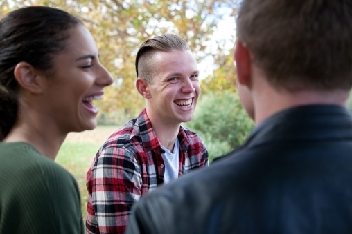 Students smiling.