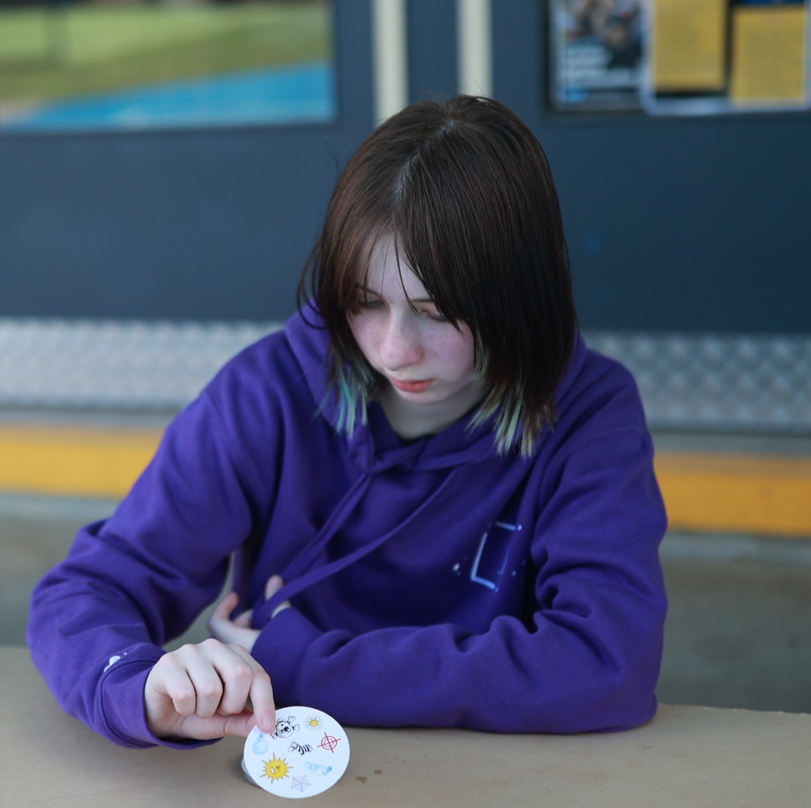 Student participating in a learning activity at Berengarra School