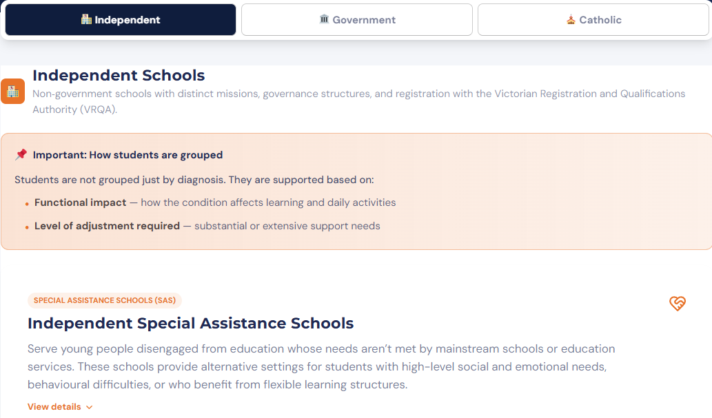 Compare School Types